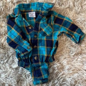 Baby boy flannel onesie